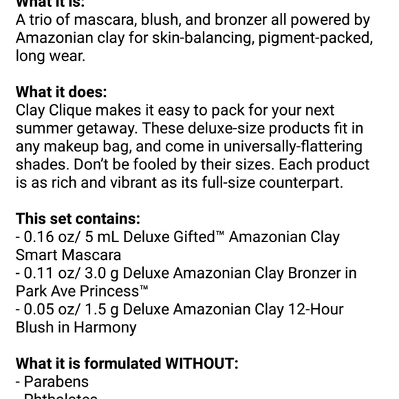 *HOST PICK* BNIB Tarte Clique Amazonian Clay set - Picture 3 of 5